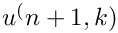 $  u^(n+1,k) $