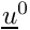 $ \vect{u}^0 $