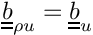 $ \tens{b}_{\rho u} = \tens{b}_u $