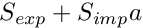 $ S_{exp} + S_{imp} a $