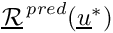 $\vect{\mathcal R}^{\,pred}(\vect{u}^*)$