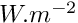 $W.m^{-2}$